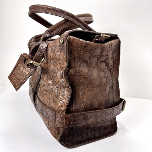 5430-Túi xách tay/Túi du lịch-THEORY Crocodile embossed leather boston bag-Đã sử dụng4