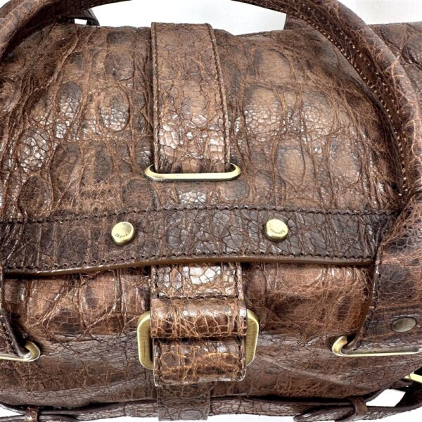 5430-Túi xách tay/Túi du lịch-THEORY Crocodile embossed leather boston bag-Đã sử dụng11