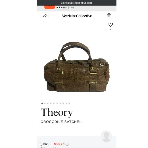 5430-Túi xách tay/Túi du lịch-THEORY Crocodile embossed leather boston bag-Đã sử dụng17