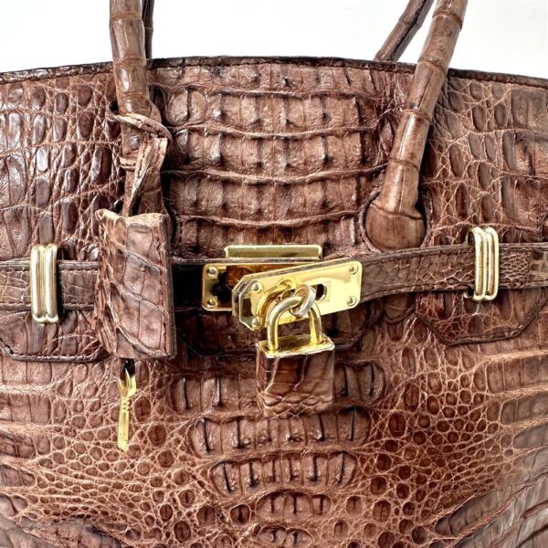 5428-Túi xách tay/đeo vai da cá sấu-CROCODILE skin birkin style handbag-Đã sử dụng8