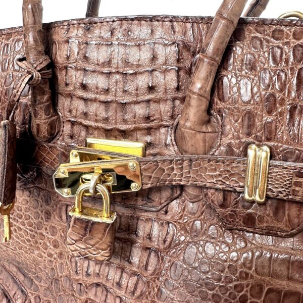 5428-Túi xách tay/đeo vai da cá sấu-CROCODILE skin birkin style handbag-Đã sử dụng7