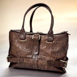 5430-Túi xách tay/Túi du lịch-THEORY Crocodile embossed leather boston bag-Đã sử dụng