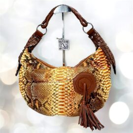 5439-Túi đeo vai-KANSAI Impact Python leather large shoulder/hobo bag-Khá mới