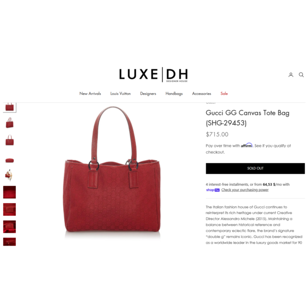 5423-Túi xách tay/Đeo vai-GUCCI GG Canvas tote bag-Đã sử dụng17