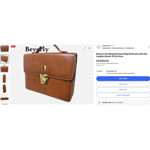 5426-Túi cầm tay/Clutch nam-BEVERLY leather clutch-Đã sử dụng/Khá mới17