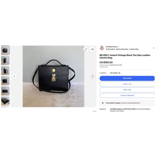 5426-Túi cầm tay/Clutch nam-BEVERLY leather clutch-Đã sử dụng/Khá mới16