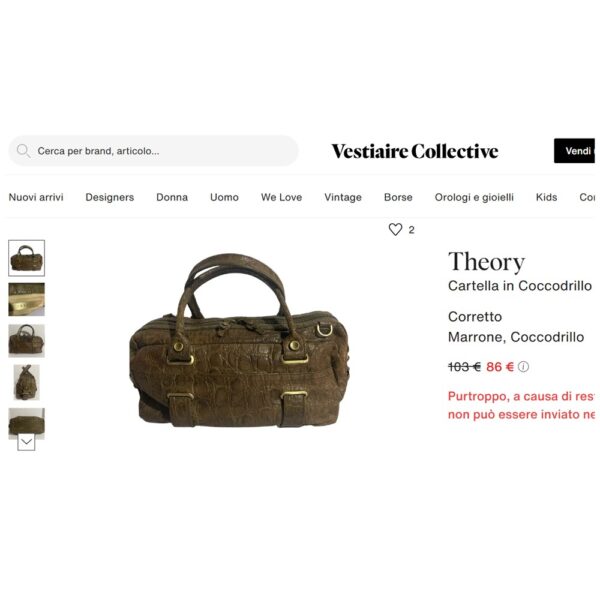 5430-Túi xách tay/Túi du lịch-THEORY Crocodile embossed leather boston bag-Đã sử dụng17