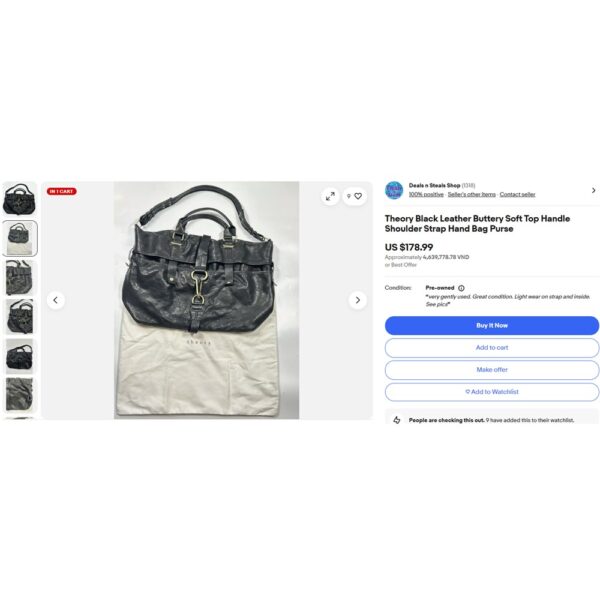 5430-Túi xách tay/Túi du lịch-THEORY Crocodile embossed leather boston bag-Đã sử dụng19