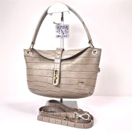 7224-Túi xách tay/đeo chéo-LA BAGAGERIE crocodile embossed 2 ways bag-Như mới