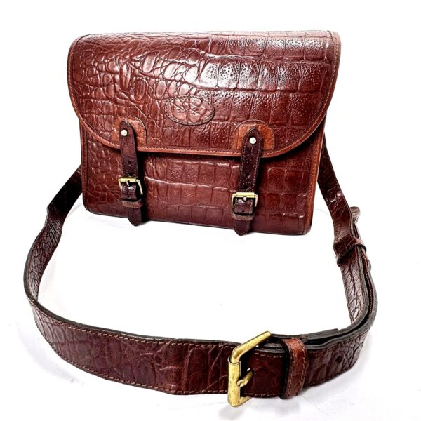 5447-Túi đeo chéo-MULBERRY England crocodile embosses leather crossbody bag-Đã sử dụng1