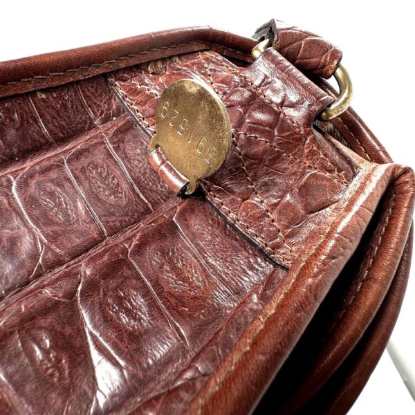 5447-Túi đeo chéo-MULBERRY England crocodile embosses leather crossbody bag-Đã sử dụng11