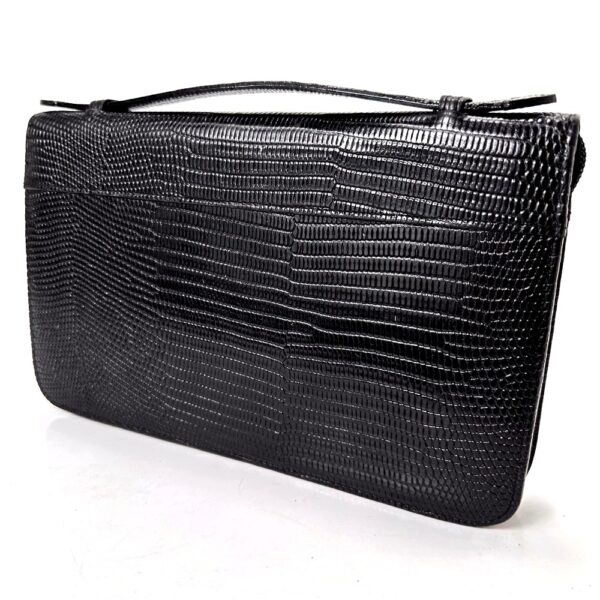 7218-Túi xách tay/Ví cầm tay-CHRISTIAN EDWARD lizard embosssed handbag/Clutch-Khá mới3