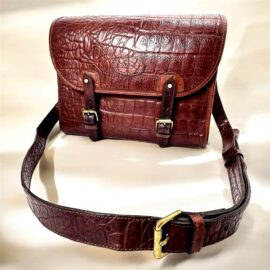 5447-Túi đeo chéo-MULBERRY England crocodile embosses leather crossbody bag-Đã sử dụng