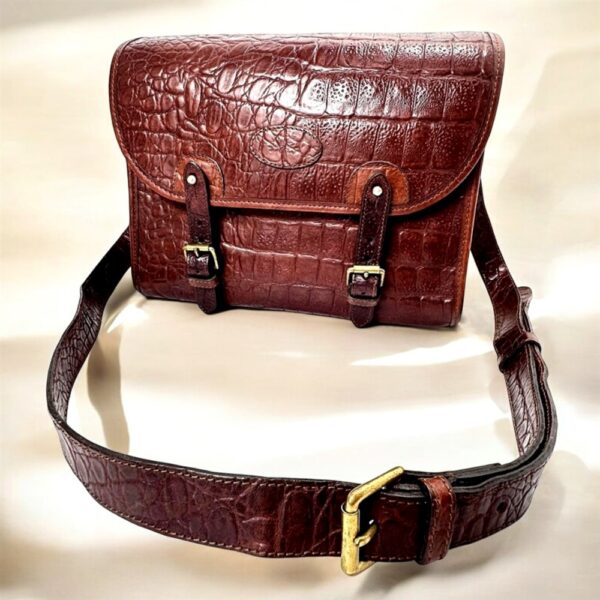 5447-Túi đeo chéo-MULBERRY England crocodile embosses leather crossbody bag-Đã sử dụng0