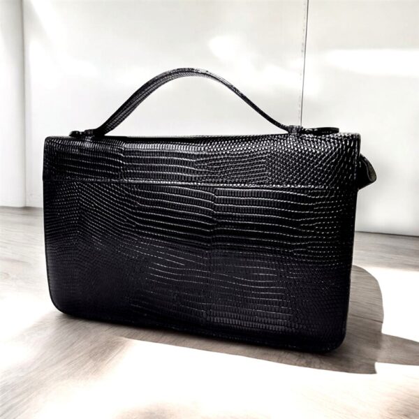 7218-Túi xách tay/Ví cầm tay-CHRISTIAN EDWARD lizard embosssed handbag/Clutch-Khá mới0