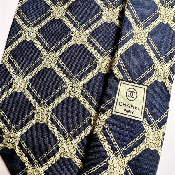 3619-Caravat-CHANEL silk tie-Gần như mới4