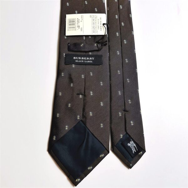 3656-Caravat-BURBERRY Black Label silk tie-Mới/Chưa sử dụng4