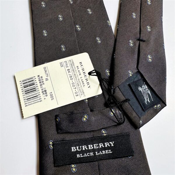 3656-Caravat-BURBERRY Black Label silk tie-Mới/Chưa sử dụng5