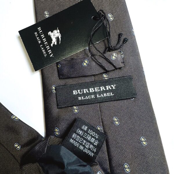 3656-Caravat-BURBERRY Black Label silk tie-Mới/Chưa sử dụng6