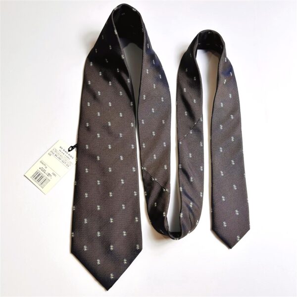 3656-Caravat-BURBERRY Black Label silk tie-Mới/Chưa sử dụng7