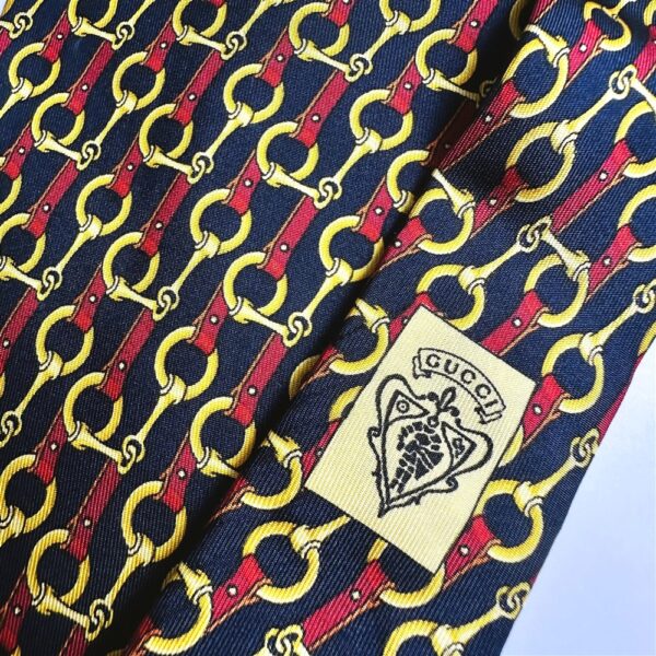 3651-Caravat-GUCCI silk tie-Gần như mới4