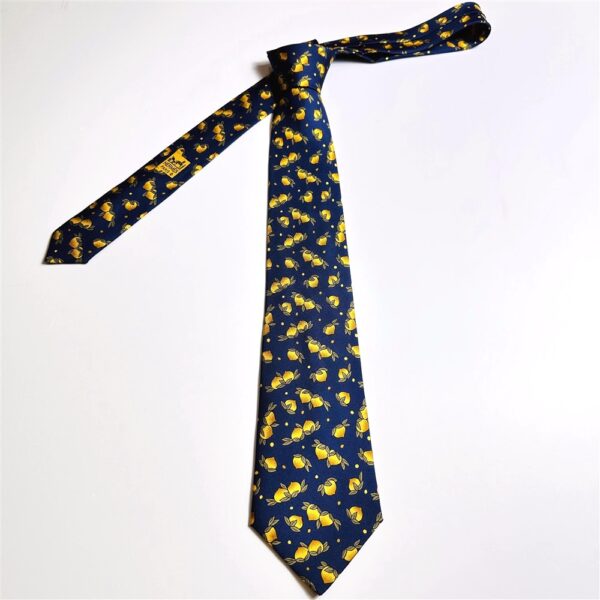 3604-Caravat-HERMES 3534IA silk tie-Khá mới1