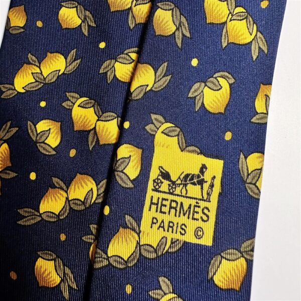 3604-Caravat-HERMES 3534IA silk tie-Khá mới4