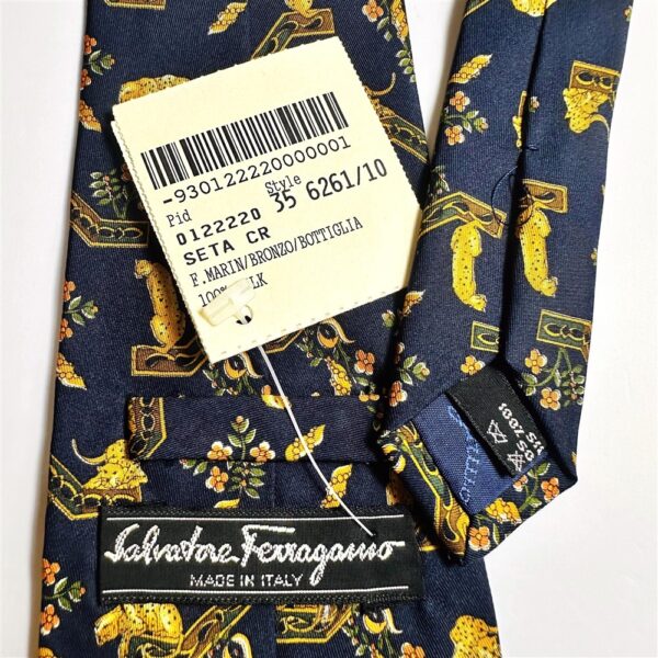 3623-Caravat-SALVATORE FERRAGAMO silk tie-Mới/Chưa sử dụng6