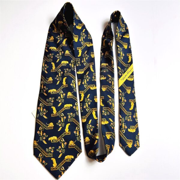 3623-Caravat-SALVATORE FERRAGAMO silk tie-Mới/Chưa sử dụng8