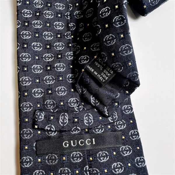 3655-Caravat-GUCCI vintage silk tie-Khá mới7