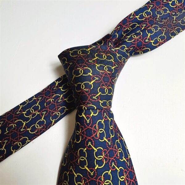 3608-Caravat-HERMES 7468HA silk tie-Đã sử dụng/Khá mới0