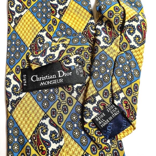 3668-Caravat-CHRISTIAN DIOR Monsieur vintage silk tie-Gần như mới5