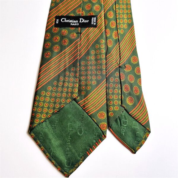 3669-Caravat-CHRISTIAN DIOR Monsieur vintage silk tie-Khá mới4