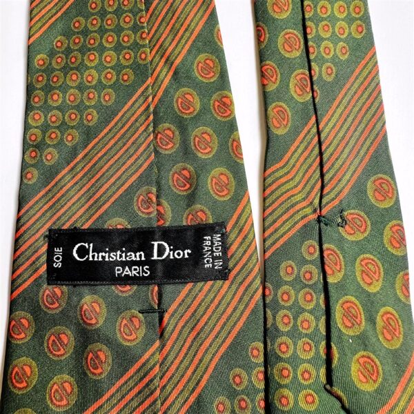 3669-Caravat-CHRISTIAN DIOR Monsieur vintage silk tie-Khá mới5