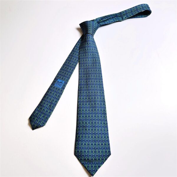 3612-Caravat-HERMES 7189UA silk tie-Đã sử dụng/Khá mới1