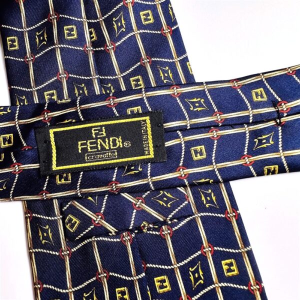 3649-Caravat-FENDI silk tie-Gần như mới7