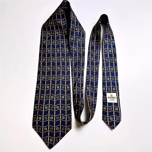 3649-Caravat-FENDI silk tie-Gần như mới8