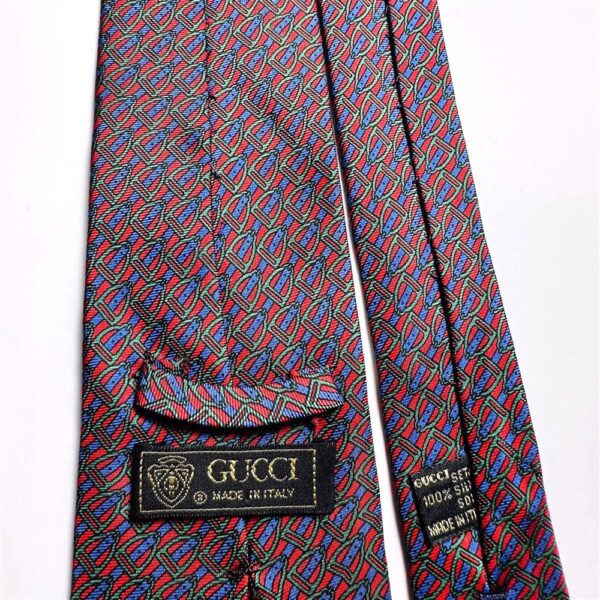 3666-Caravat-GUCCI vintage silk tie-Khá mới7