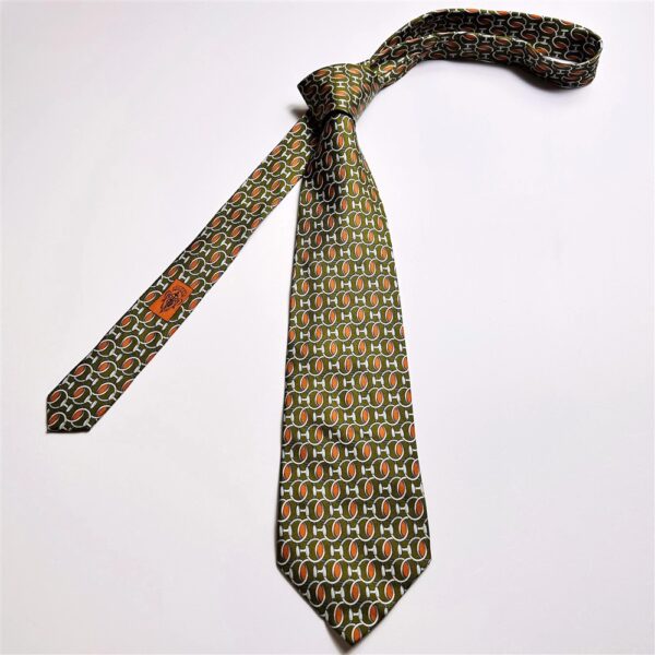 3653-Caravat-GUCCI silk tie-Khá mới1