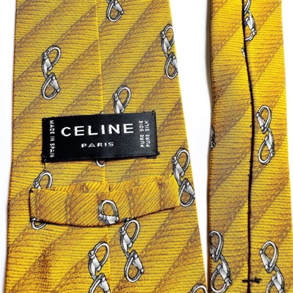 3644-Caravat-CELINE Paris silk tie-Khá mới/Đã sử dụng7