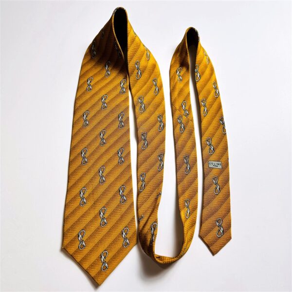 3644-Caravat-CELINE Paris silk tie-Khá mới/Đã sử dụng9