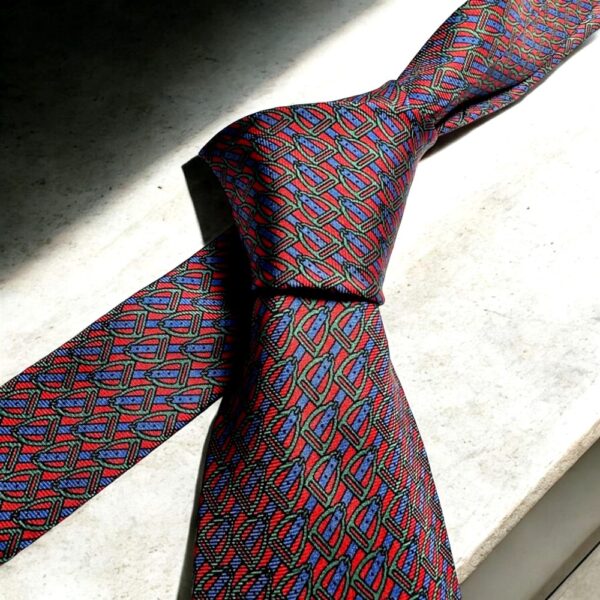 3666-Caravat-GUCCI vintage silk tie-Khá mới0