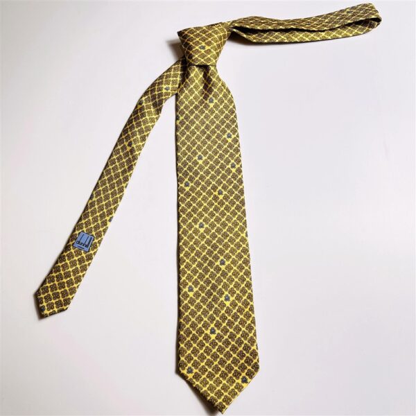 3706-Caravat-DUNHILL London silk tie 8.5cm-Gần như mới1