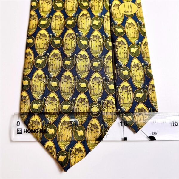 3703-Caravat-DUNHILL London vintage silk tie 9.5cm-Khá mới3