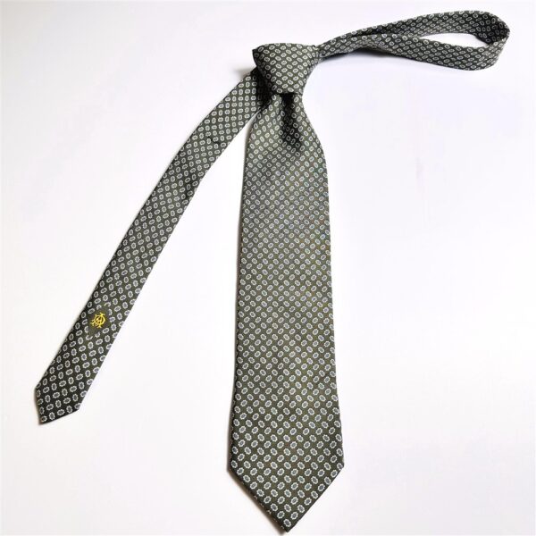 3689-Caravat-DUNHILL London silk tie 8cm-Gần như mới1