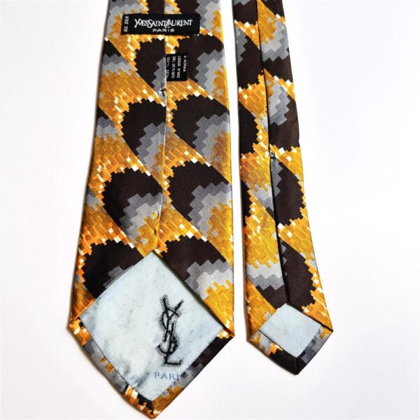 3677-Caravat-YVES SAINT LAURENT vintage silk tie-Gần như mới4