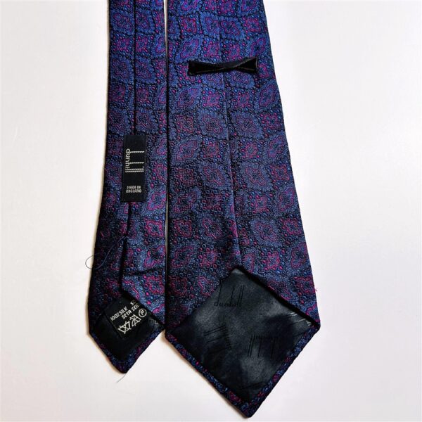 3693-Caravat-DUNHILL London silk tie 9cm-Khá mới4