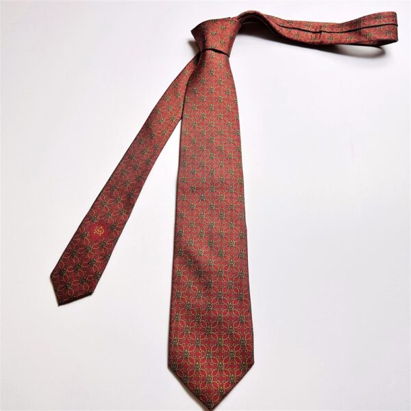 3695-Caravat-DUNHILL London silk tie 8cm-Gần như mới1