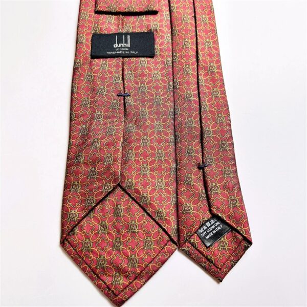 3695-Caravat-DUNHILL London silk tie 8cm-Gần như mới5