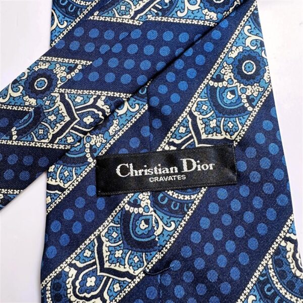 3672-Caravat-CHRISTIAN DIOR vintage silk tie-Khá mới6